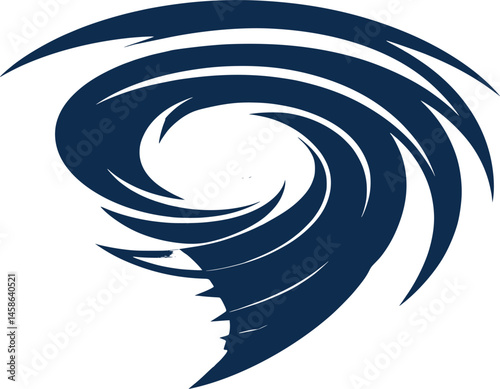 hurricane silhouette design vector art illustration
