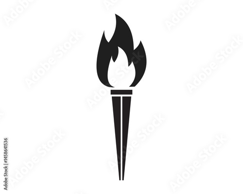 Fire Torch Icons symbol on white background.
