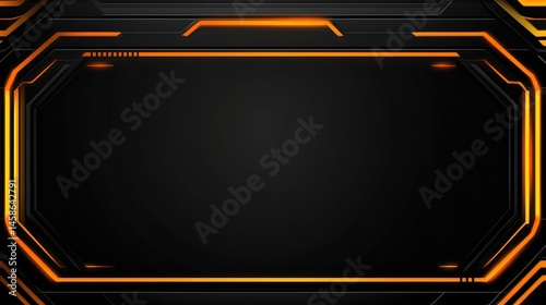 Abstract dark background with orange geometric shapes