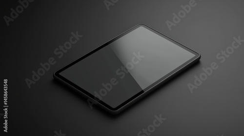 Dark tablet on dark background mockup