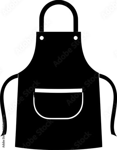 kitchen apron icon silhouette design vector art illustration
