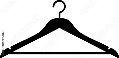 cloth hanger icon clip art silhouette design vector illustration
