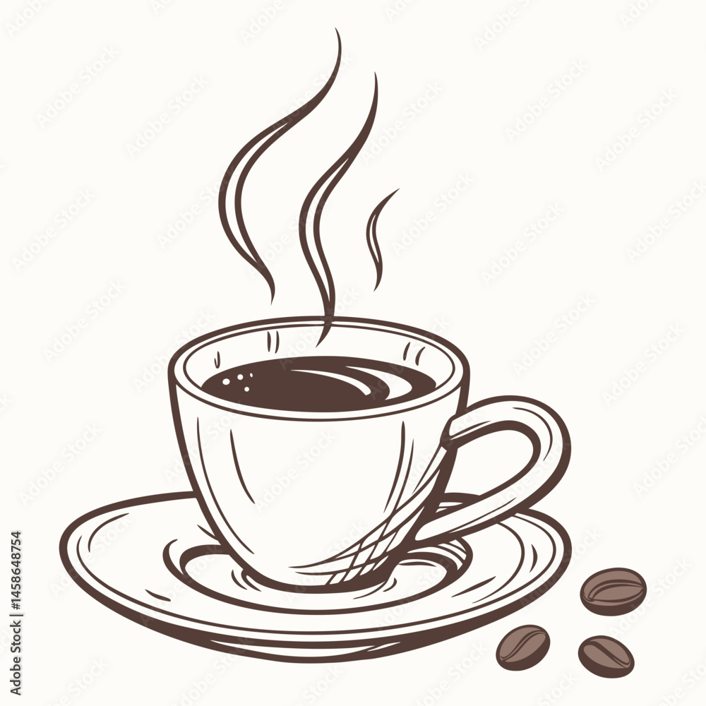 Obraz premium coffee cup , white background