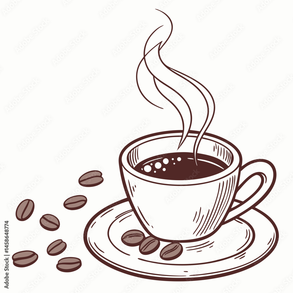 Obraz premium coffee cup , white background