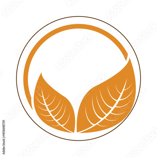 Tobacco leaf logo Icon,Vector logo for natural tobacco 