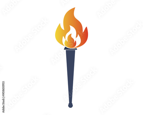 Fire Torch Icons symbol on white background.