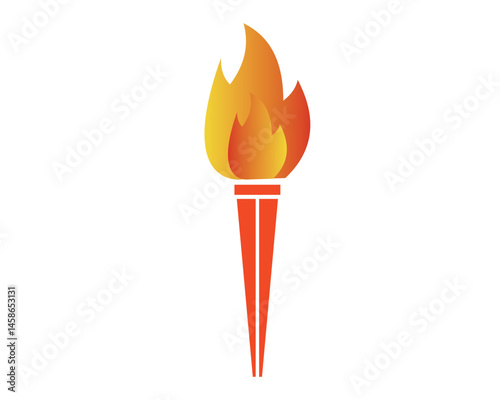 Fire Torch Icons symbol on white background.