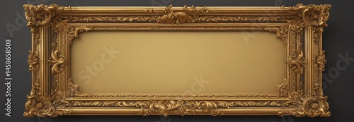 Ornate gold scroll frame, vintage style  Retro royal design , vintage frame, texture, regal