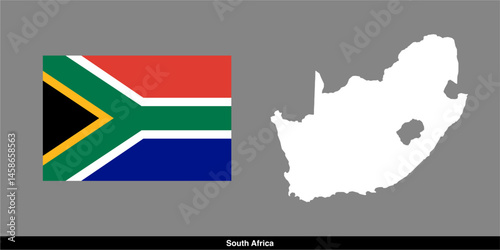 South Africa country vector map