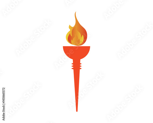 Fire Torch Icons symbol on white background.