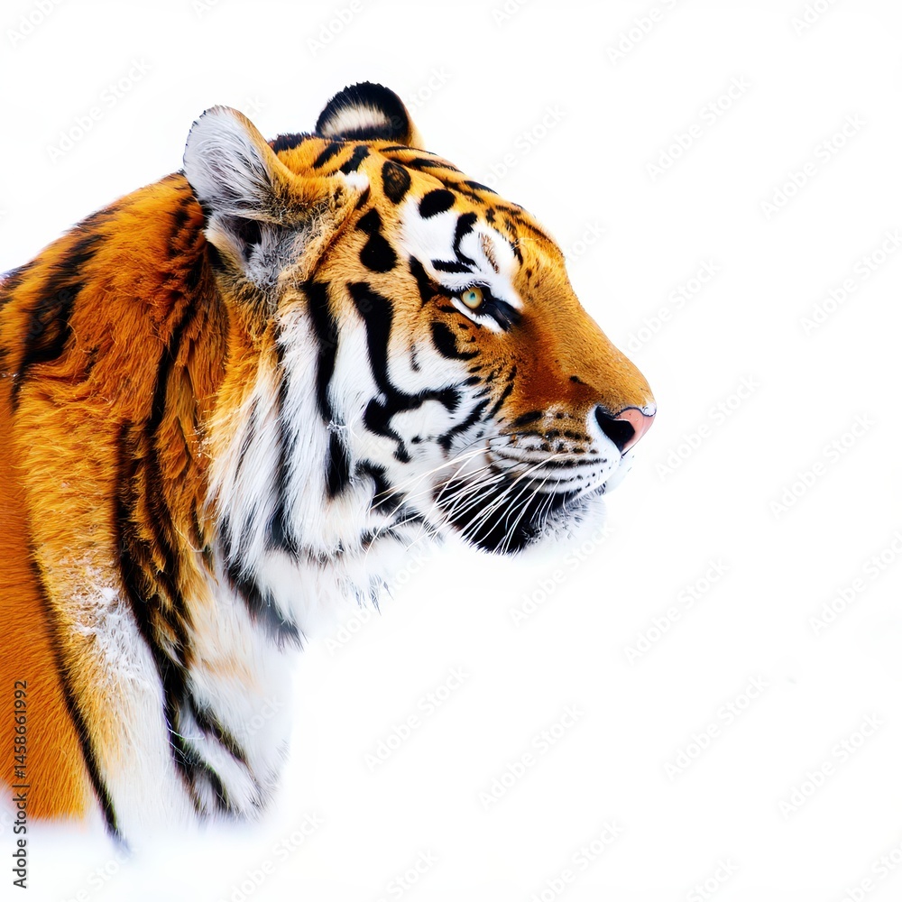 Obraz premium tiger on white background