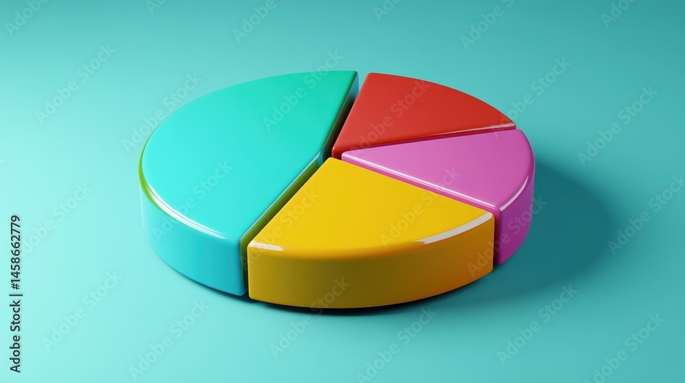 Obraz premium Colorful pie chart graphic (1)