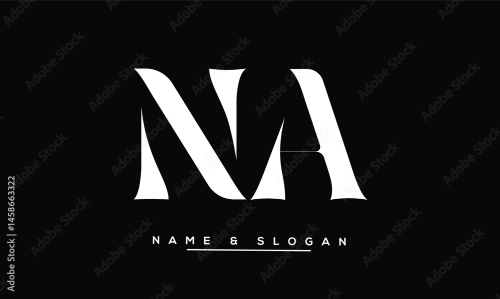 NA, AN Abstract Letters Logo Monogram