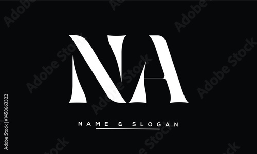 Obraz na płótnie NA, AN Abstract Letters Logo Monogram w salonie