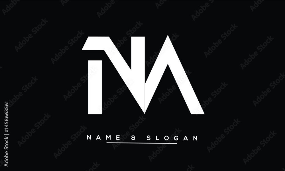 NA, AN Abstract Letters Logo Monogram
