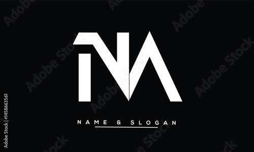 Obraz na płótnie NA, AN Abstract Letters Logo Monogram w salonie