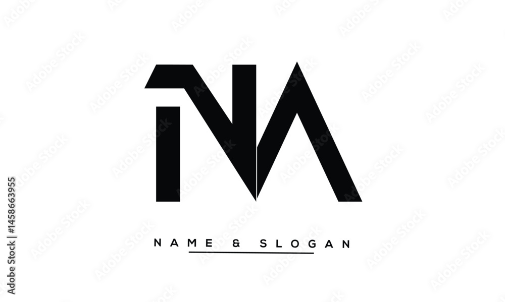 NA, AN Abstract Letters Logo Monogram