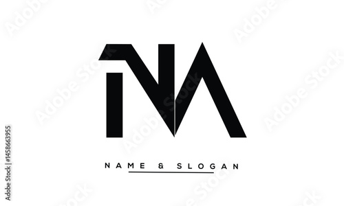 Obraz na płótnie NA, AN Abstract Letters Logo Monogram w salonie