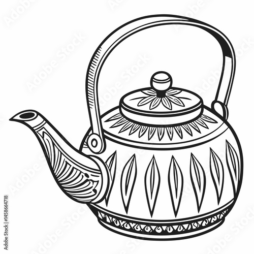 tea pot , white background