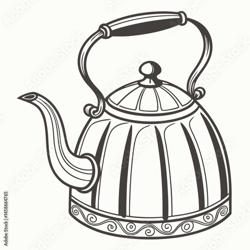 tea pot , white background