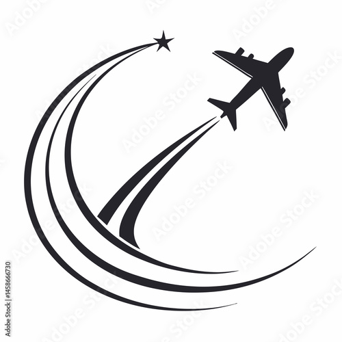 Airplane soaring high starlit journey travel adventure flight freedom vacation escape wings of hope jetsetter lifestyle