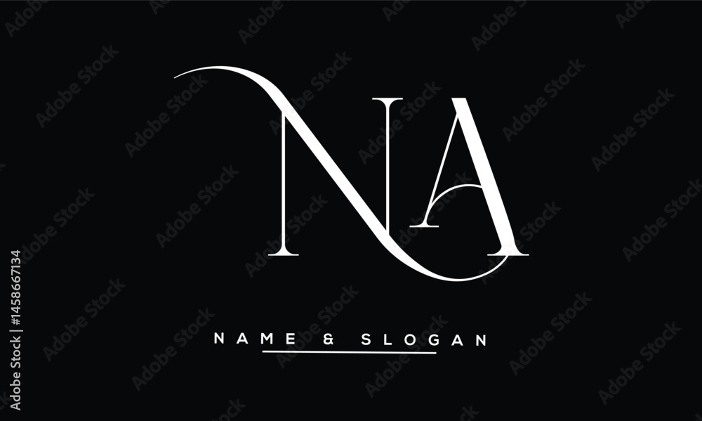 NA, AN Abstract Letters Logo Monogram