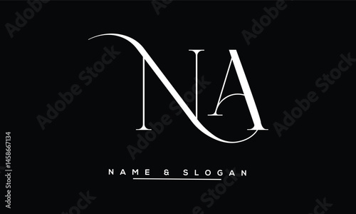 Obraz na płótnie NA, AN Abstract Letters Logo Monogram w salonie