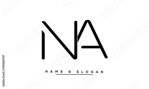 NA, AN Abstract Letters Logo Monogram