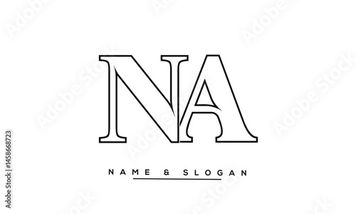 NA, AN Abstract Letters Logo Monogram