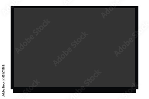 lcd tv screen monitor isolated icon on white background.