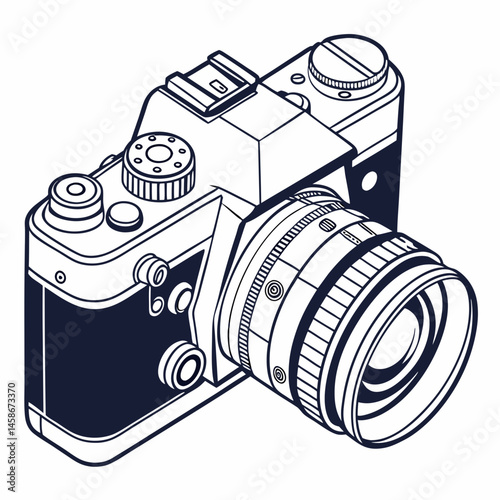 photography camera vector , white background