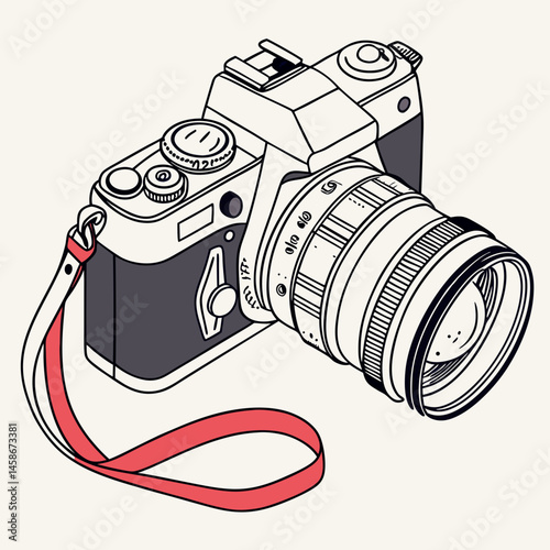 photography camera vector , white background