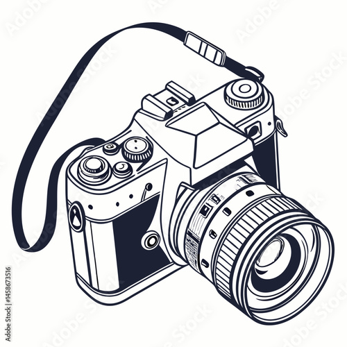 photography camera vector , white background