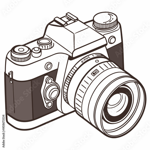 photography camera vector , white background