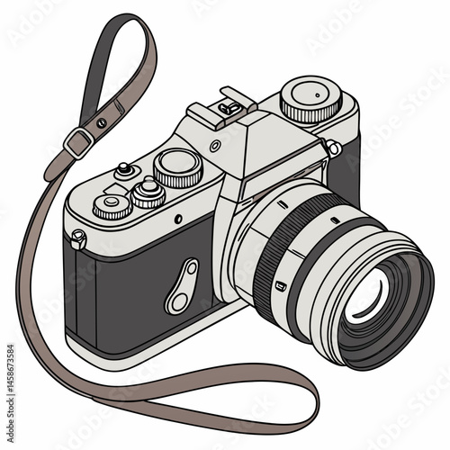 photography camera vector , white background