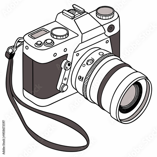 photography camera vector , white background