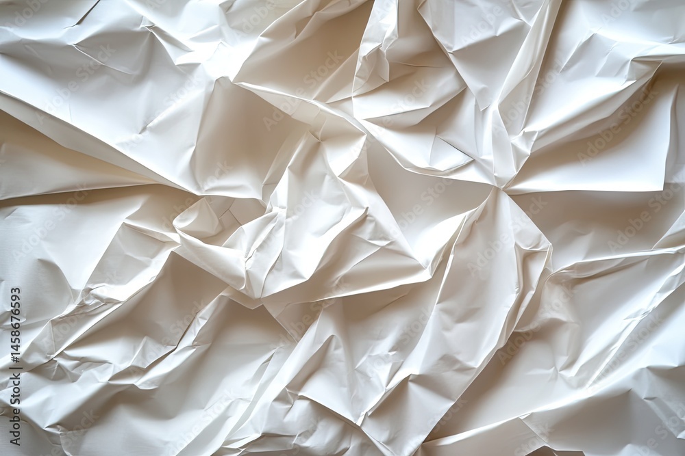 Obraz premium Crinkled white paper texture (1)