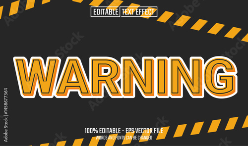 warning editable text effect