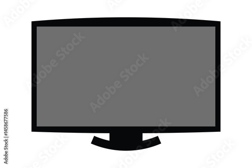 lcd tv screen monitor isolated icon on white background.