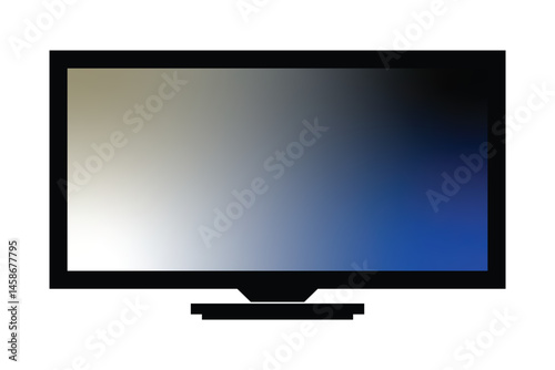 lcd tv screen monitor isolated icon on white background.