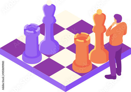 Chess Game Strategy Illustration