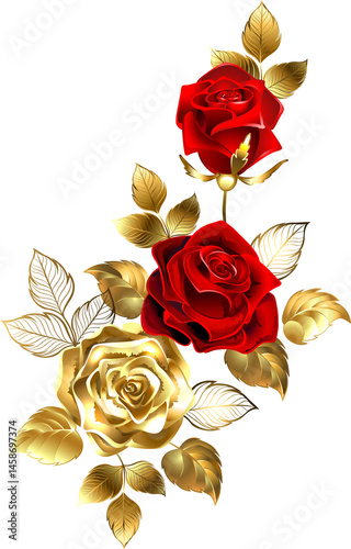 Jewelry rose corner frame