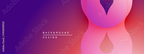 Abstract gradient background. Pink, purple hues blend smoothly. Minimalist design with flowing shapes, modern aesthetic.