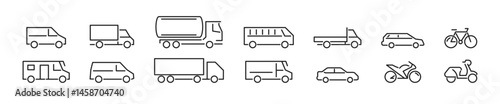 Fotografie Transport icon set