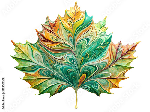 autumn leaves  illustration isolated on white background. PNG Transparent.