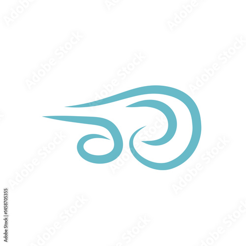 Air, wind, swirl in doodle illustration style. Sketch drawn air blow motion, smoke flow art, abstract line. Wave beach vector illustration. Isolated vector illustration.