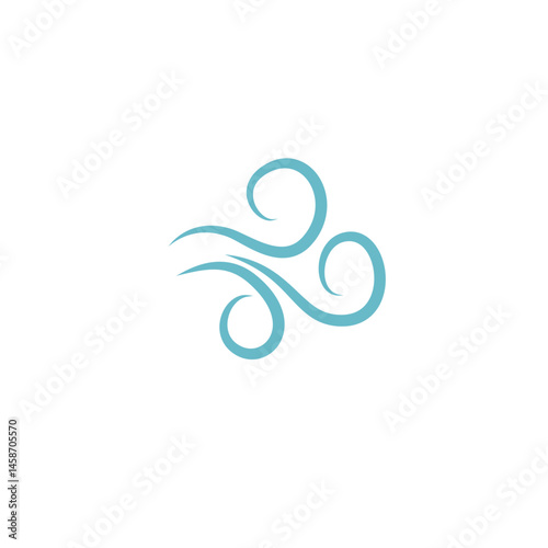 Air, wind, swirl in doodle illustration style. Sketch drawn air blow motion, smoke flow art, abstract line. Wave beach vector illustration. Isolated vector illustration.