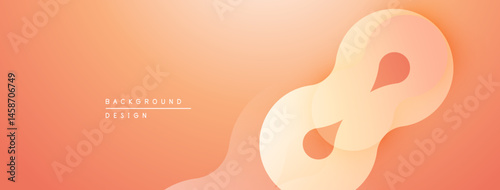 Abstract gradient background. Peach tones blend smoothly, creating flowing shapes. Minimalist design evokes warmth, softness.