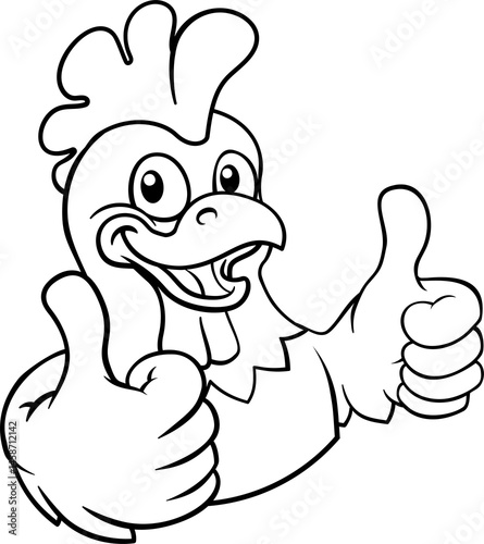 Chicken Cartoon Rooster Coc...