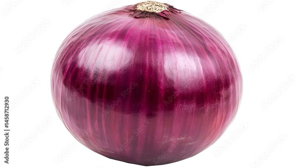 Fresh onion with skin isolated on white